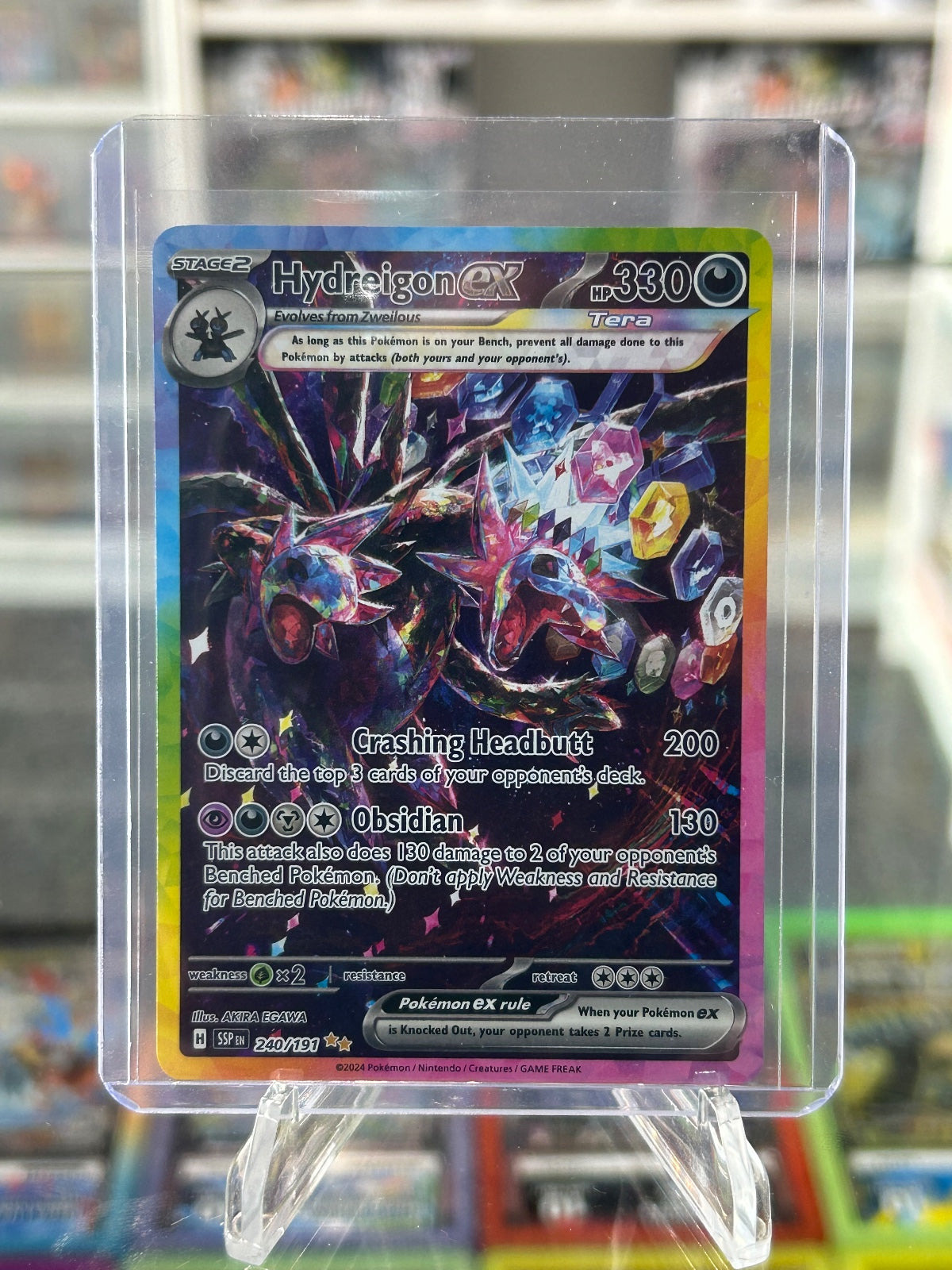 Hydreigon ex Holo Special Illustration Rare SV08: Surging Sparks 240/191 NM