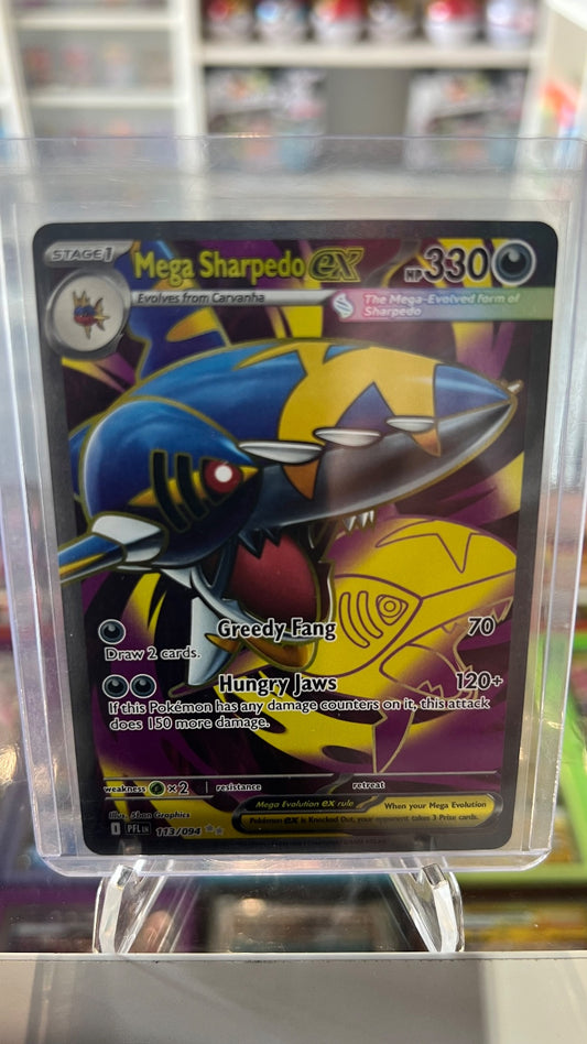 Mega Sharpedo ex - Holo Ultra Rare ME02: Phantasmal Flames 113/094 NM