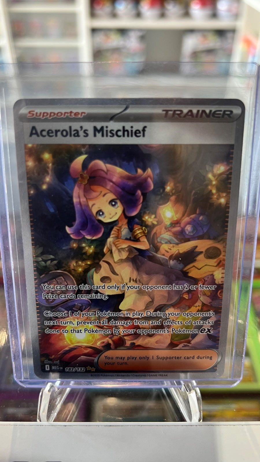 Acerola's Mischief Holo Special Illustration Rare ME01: M Evolution 183/132 NM