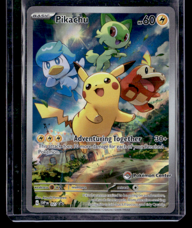 Pikachu Pokemon Center Holo Promo SV: Scarlet & Violet Promo Cards 027 NM