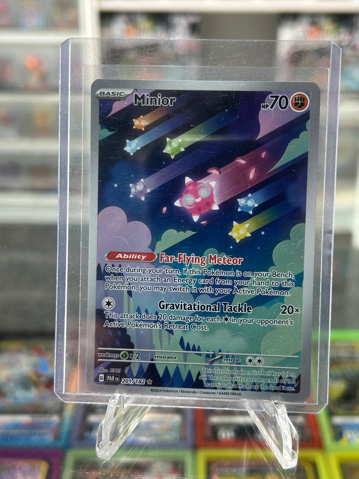 Minior - Holo Illustration Rare SV04: Paradox Rift 201/182 NM