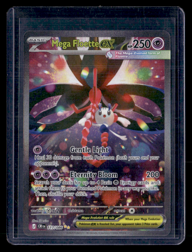 Mega Floette ex Holo Special Illustration Rare ME04 Chaos Rising 117/086 NM