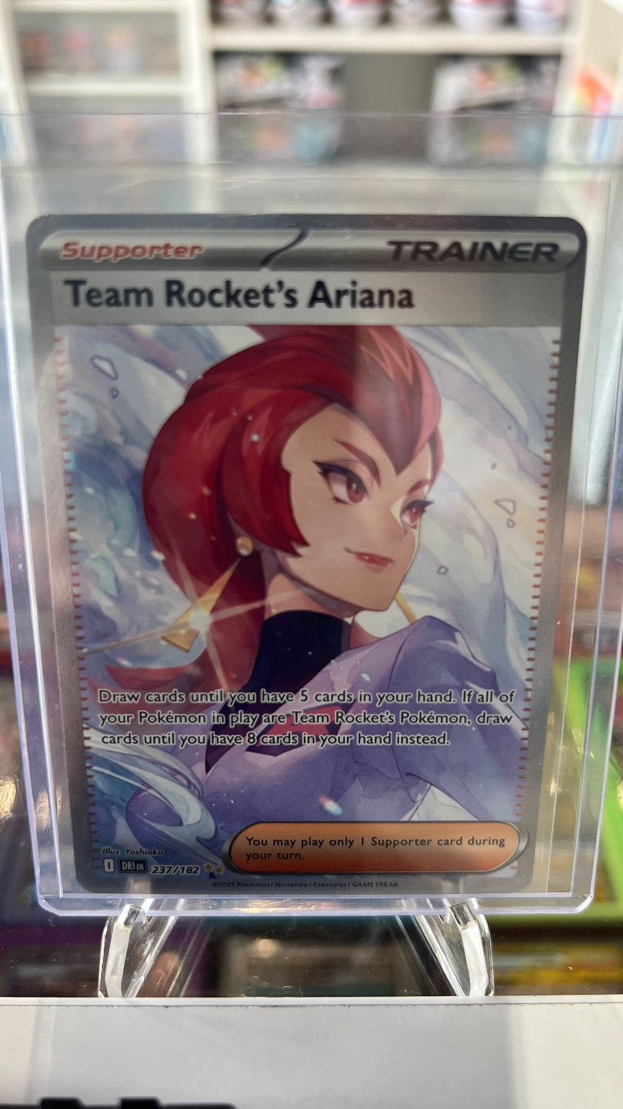 Team Rocket's Ariana Holo Special Illustration Rare Destined Rivals 237/182 NM