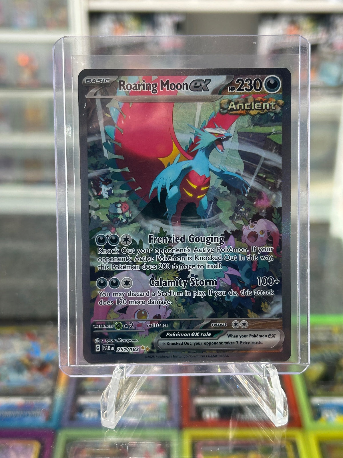 Roaring Moon ex - Holo Special Illustration Rare SV04: Paradox Rift 251/182 NM