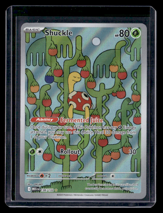 Shuckle Holo Illustration Rare ME01: Mega Evolution 136/132 NM