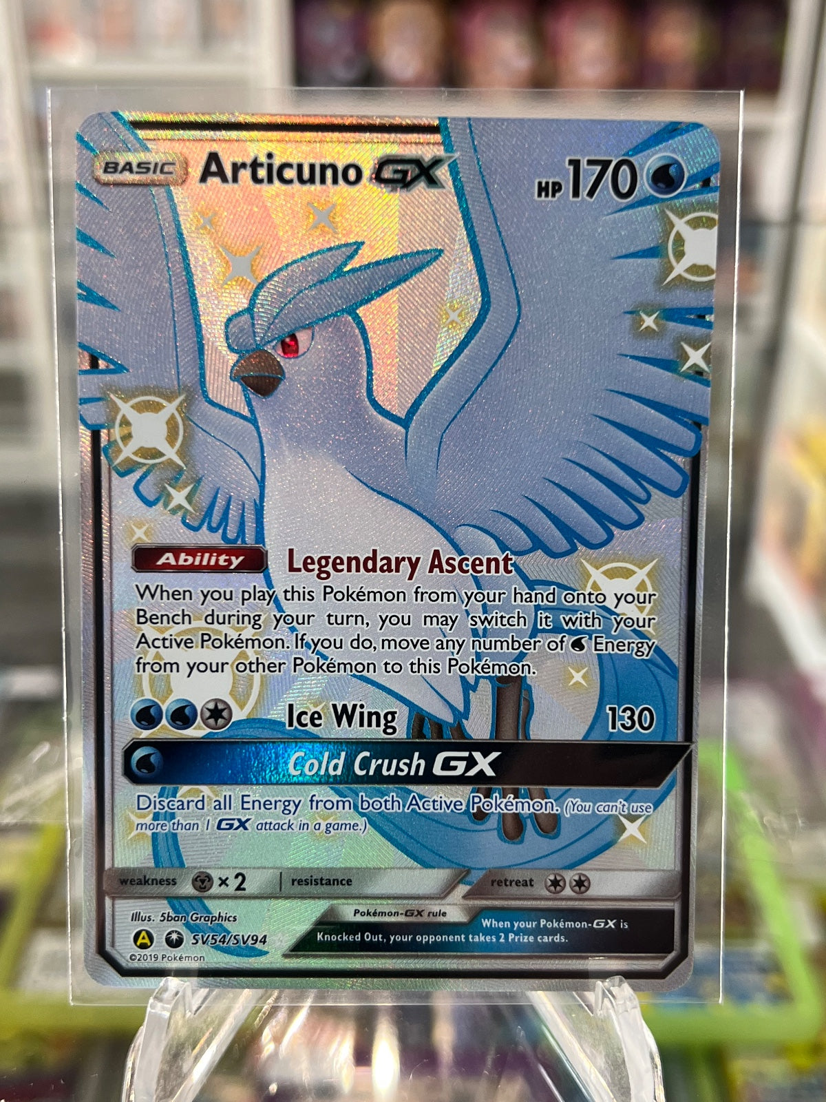 Articuno GX Shiny Holo Rare Hidden Fates: Shiny Vault SV54/SV94 NM
