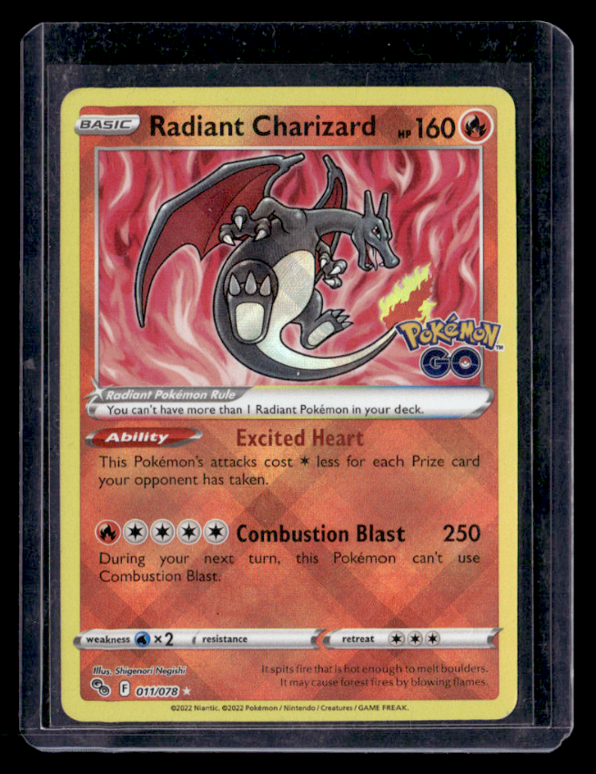 Radiant Charizard Holo Radiant Rare Pokemon GO 011/078 NM