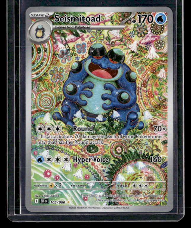 Seismitoad Holo Illustration Rare SV: Black Bolt 105/086 NM