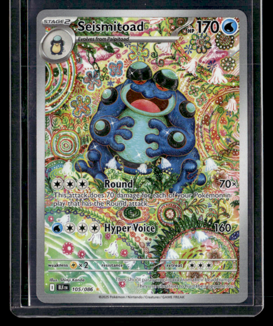 Seismitoad Holo Illustration Rare SV: Black Bolt 105/086 NM