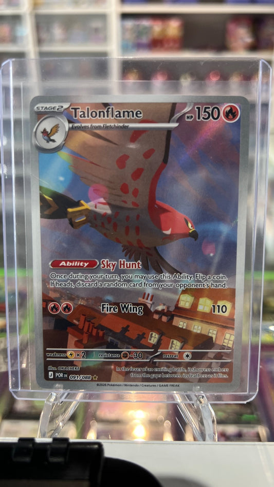 Talonflame - Holo Illustration Rare ME03: Perfect Order 091/088 NM