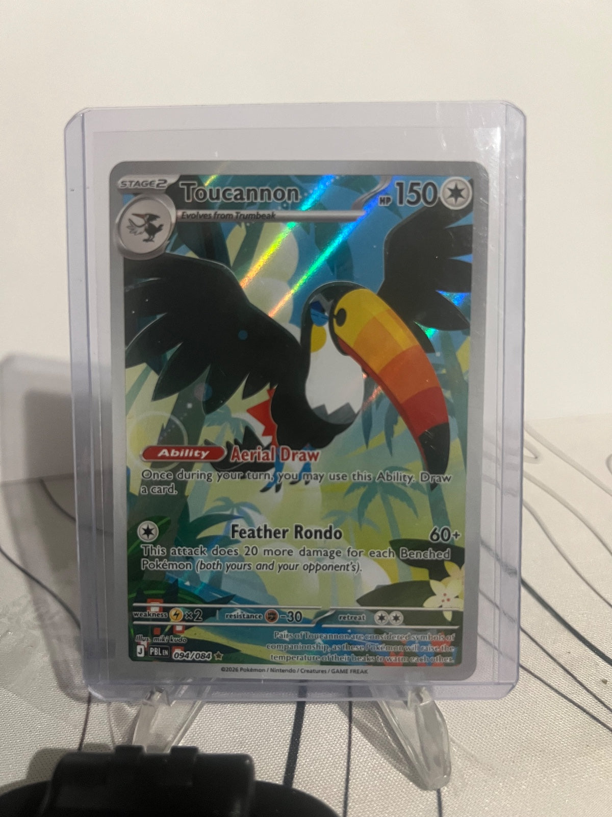 Toucannon Holo Illustration Rare ME05: Pitch Black 094/084 NM