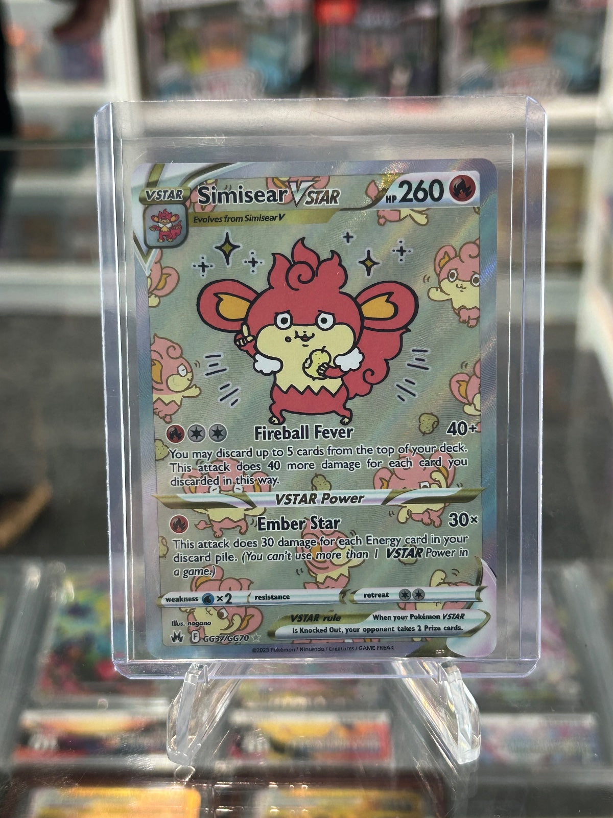 Simisear VSTAR Holo Ultra Rare SWSH: Crown Zenith: Galarian Gallery GG37/GG70 NM