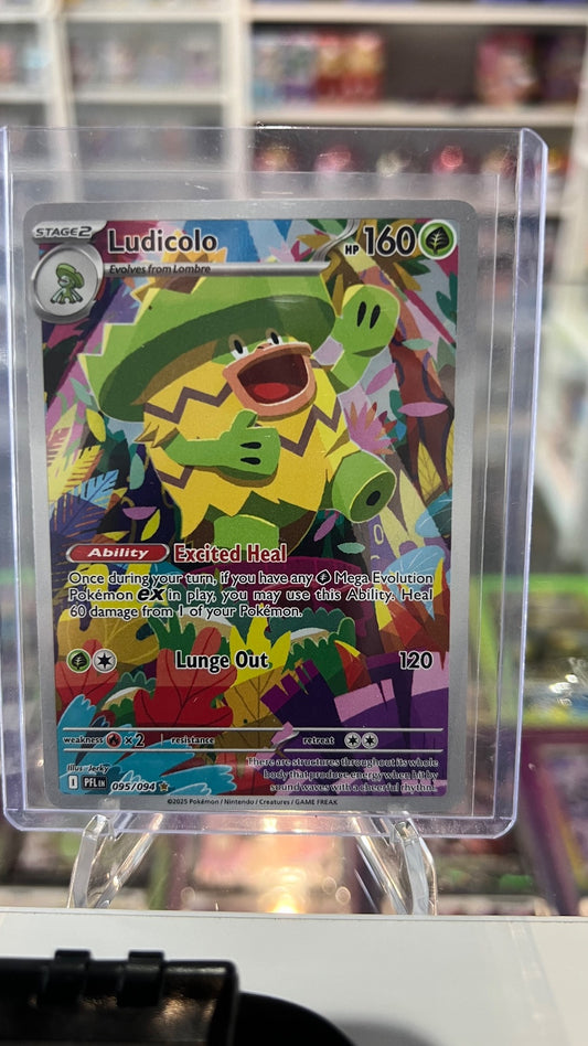 Ludicolo - Holo Illustration Rare ME02: Phantasmal Flames 095/094 NM