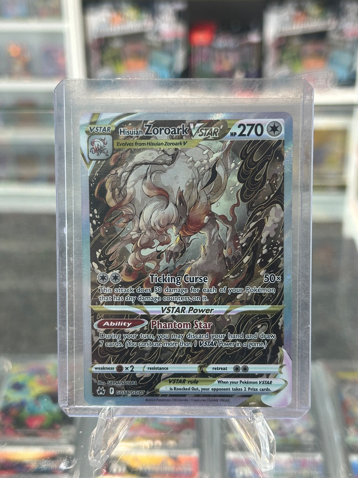 Hisuian Zoroark VSTAR Ultra Rare SWSH Crown Zenith Galarian Gallery GG56/GG70 NM