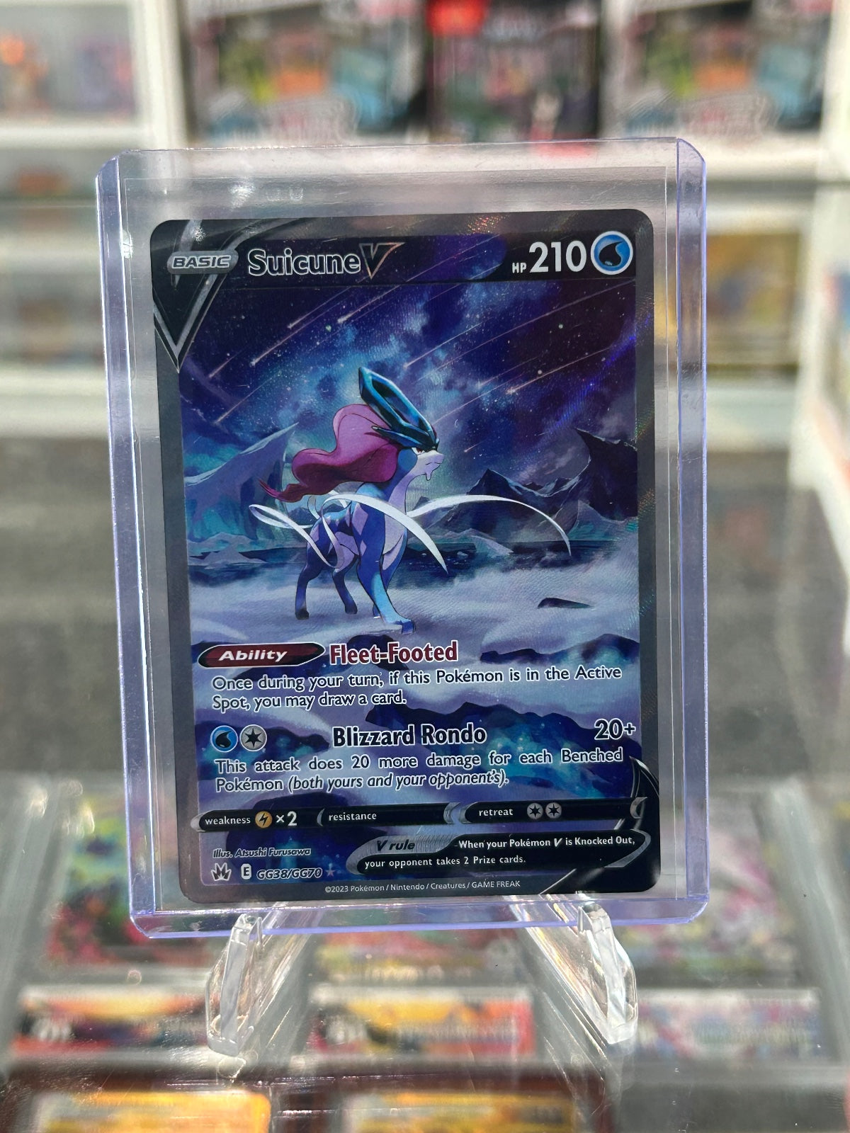 Suicune V Holo Ultra Rare SWSH: Crown Zenith: Galarian Gallery GG38/GG70 NM