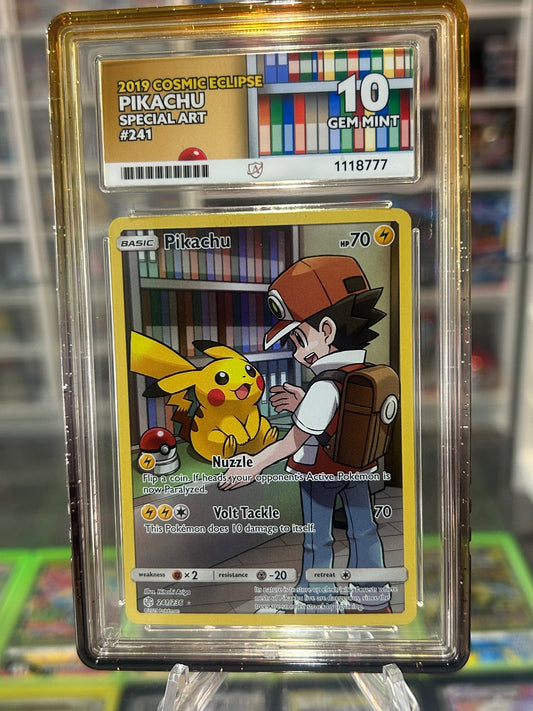 ACE 10 Pikachu (Secret) Holo Secret Rare SM - Cosmic Eclipse 241/236 NM