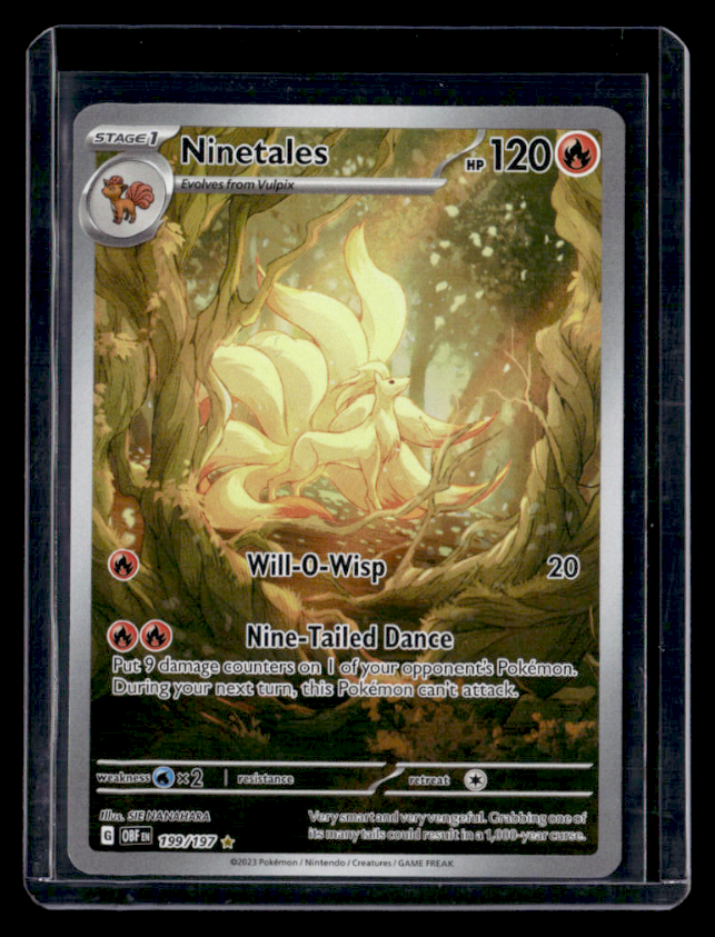 Ninetales Holo Illustration Rare SV03: Obsidian Flames 199/197 NM