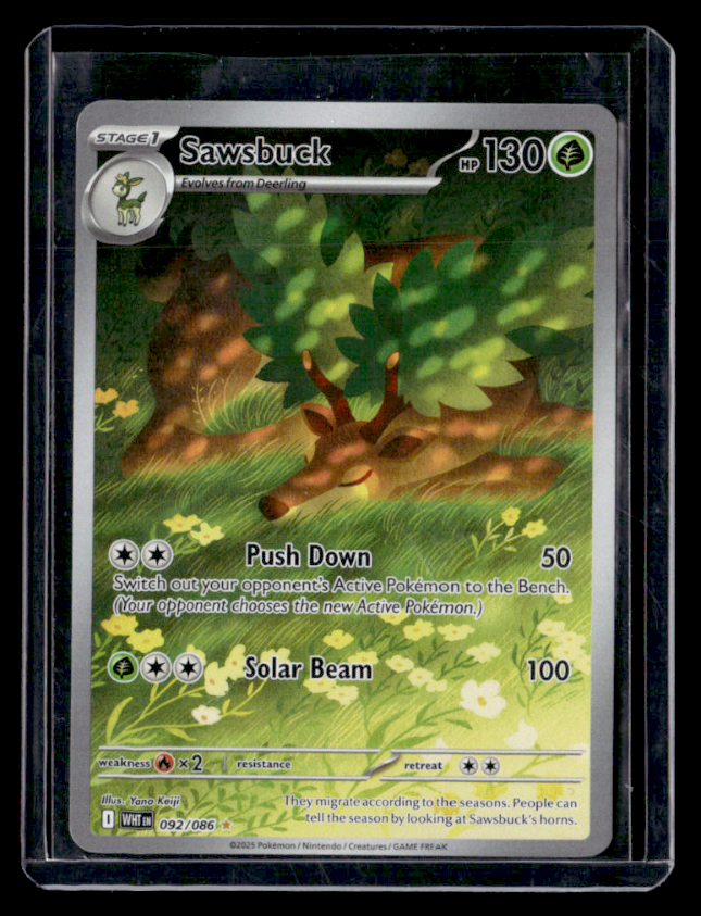 Sawsbuck Holo Illustration Rare SV: White Flare 092/086 NM