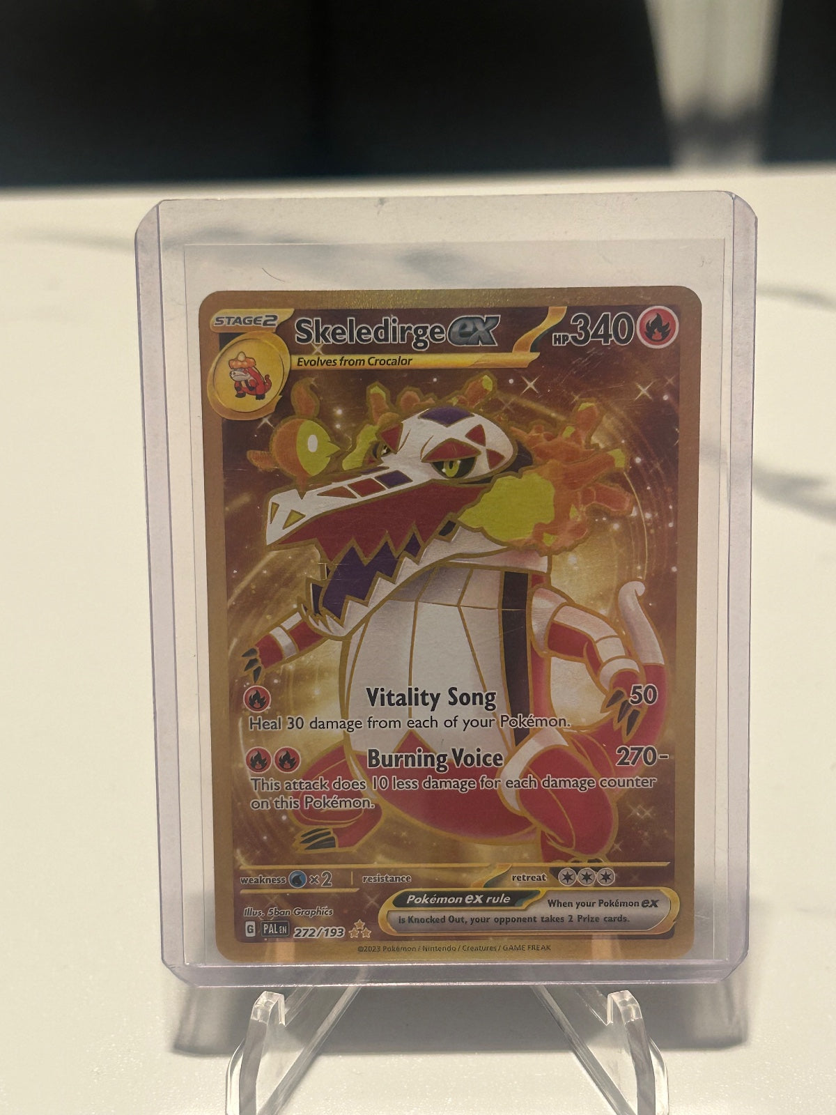 Skeledirge ex Holo Hyper Rare SV02: Paldea Evolved 272/193 NM
