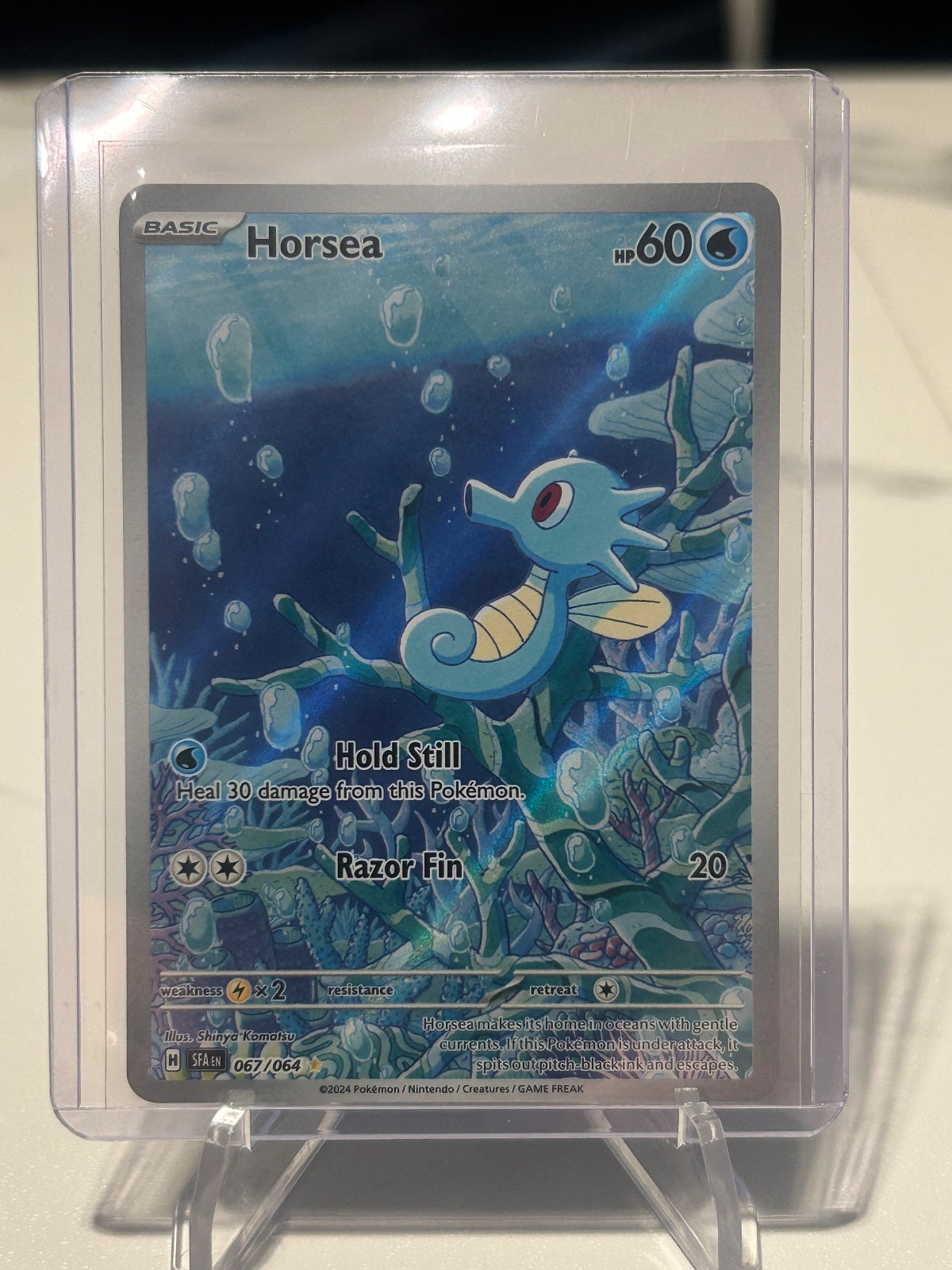 Horsea Holo Illustration Rare SV: Shrouded Fable 067/064 NM