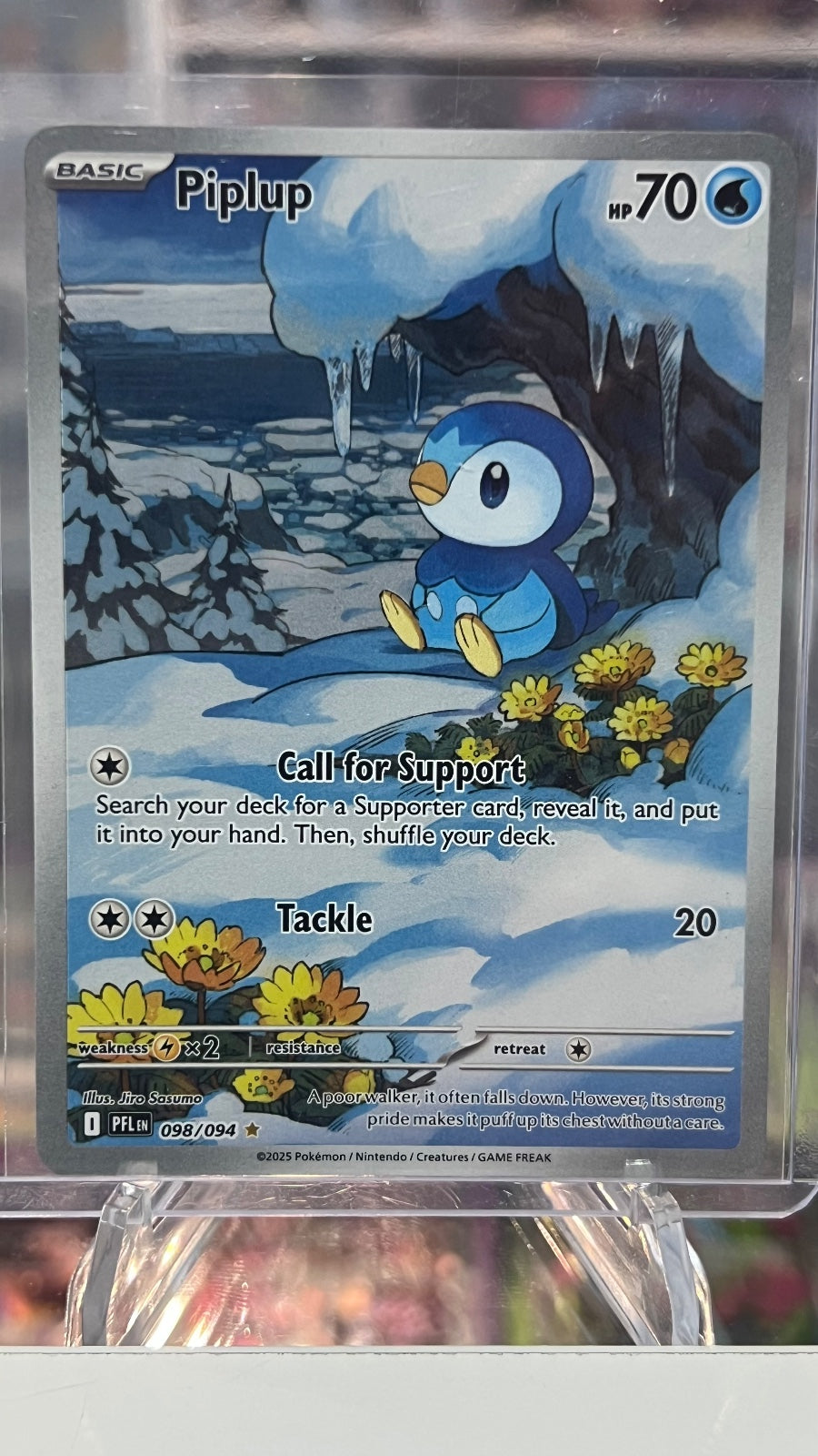 Piplup - Holo Illustration Rare ME02: Phantasmal Flames 098/094 NM