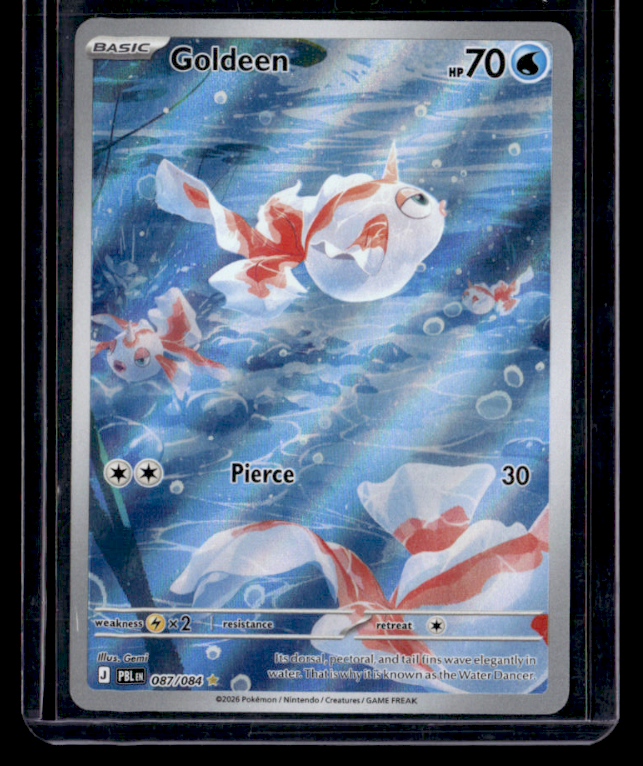 Goldeen Holo Illustration Rare ME05: Pitch Black 087/084 NM