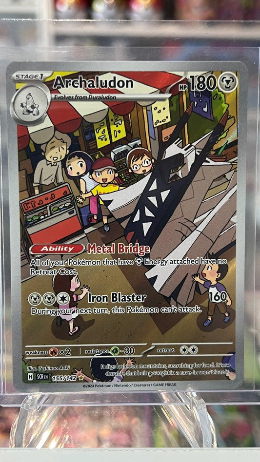 Archaludon Holo Illustration Rare SV07: Stellar Crown 155/142 NM