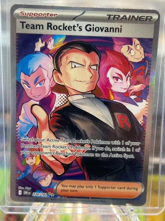 Team Rocket's Giovanni Special Illustration Rare SV10 Destined Rivals 238/182 NM