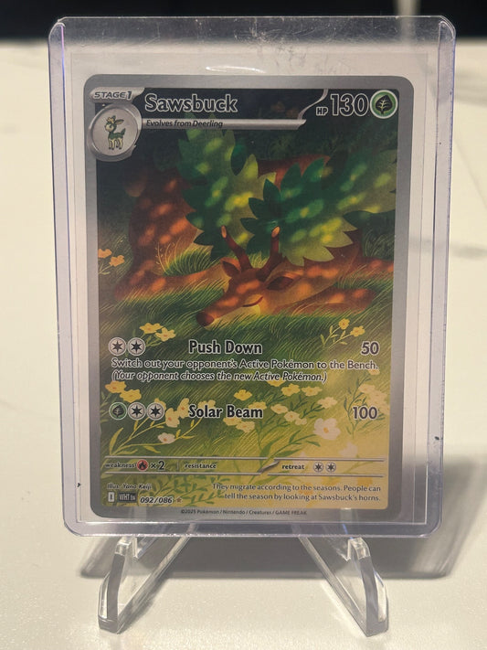 Sawsbuck Holo Illustration Rare SV: White Flare 092/086 NM