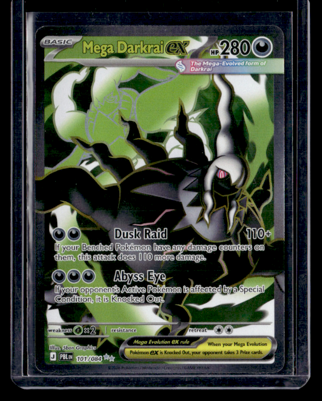 Mega Darkrai ex Holo Ultra Rare ME05: Pitch Black 101/084 NM