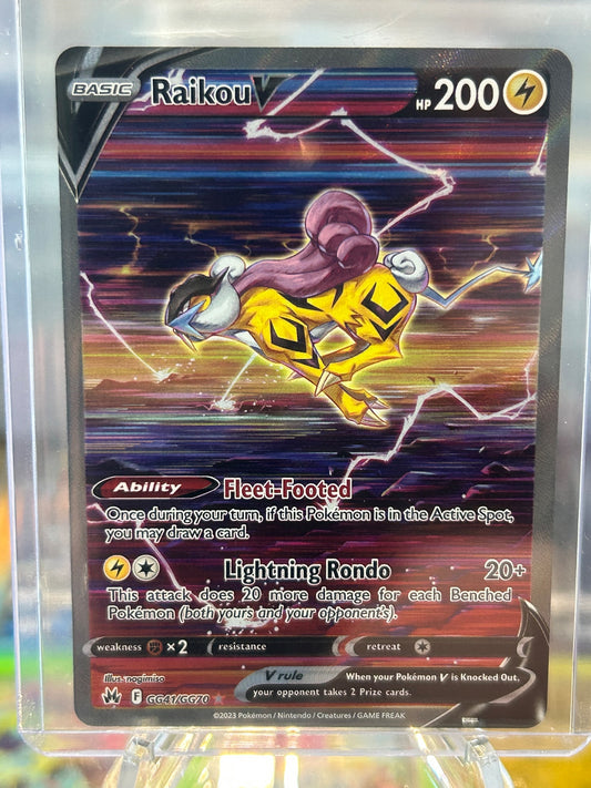 Raikou V Holo Ultra Rare SWSH: Crown Zenith: Galarian Gallery GG41/GG70 NM
