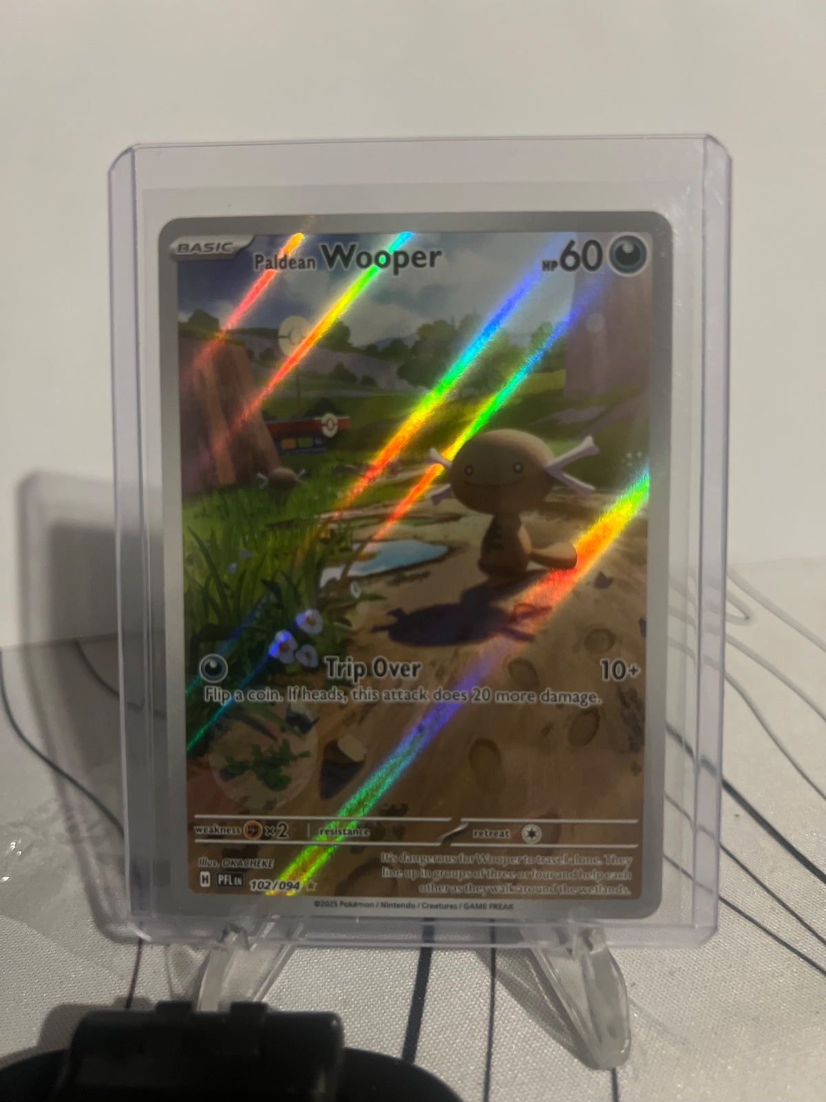 Paldean Wooper Holo Illustration Rare ME02 Phantasmal Flames 102/094 NM