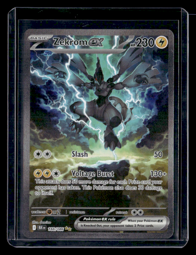 Zekrom ex Holo Special Illustration Rare SV Black Bolt 166/086 NM