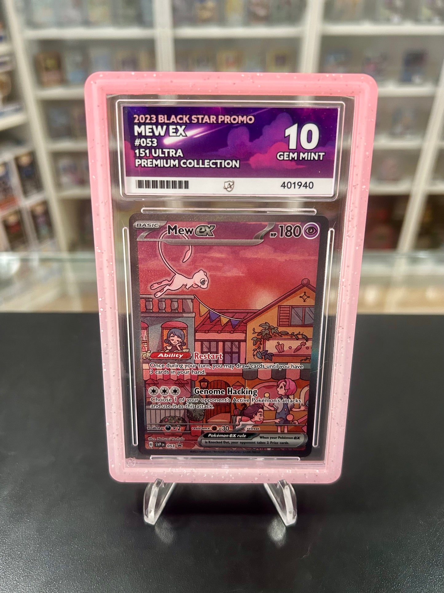 ACE 10 Mew EX SVP 053 Promo With Guard Graded Pokemon Card