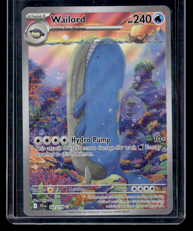 Wailord Holo Illustration Rare SV09: Journey Together 162/159 NM
