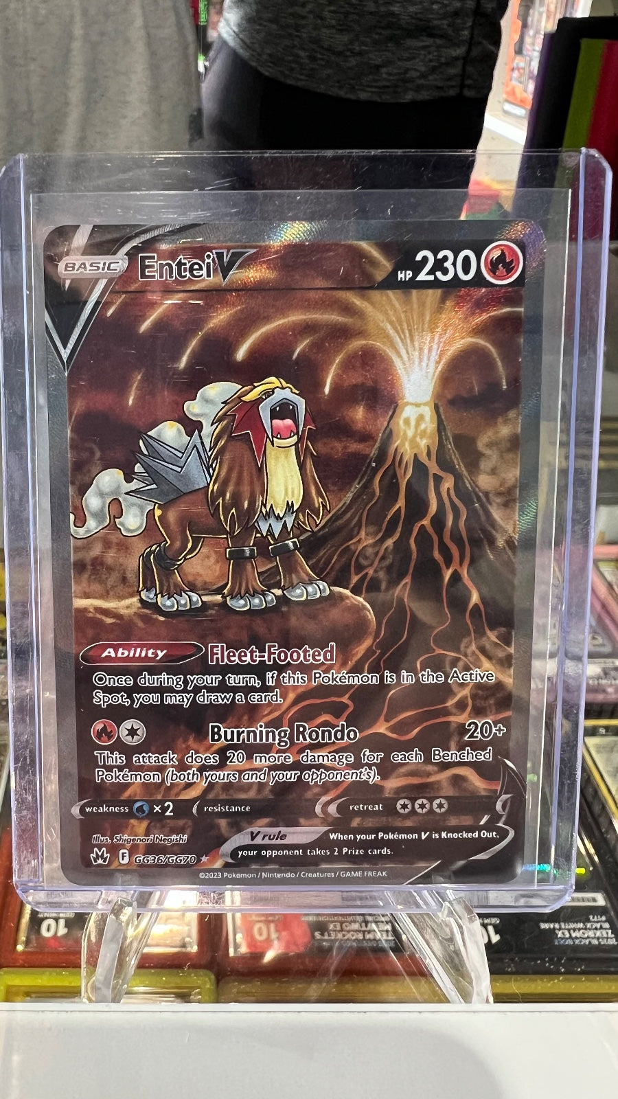 Entei V Holo Ultra Rare SWSH: Crown Zenith: Galarian Gallery GG36/GG70 NM