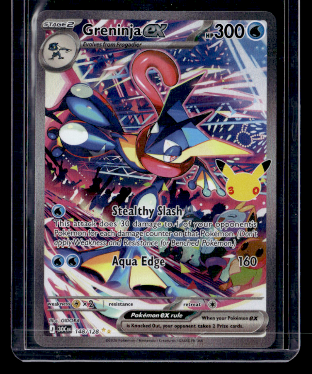 Greninja ex Holo Special Illustration Rare ME: 30th Celebration 148/128 NM