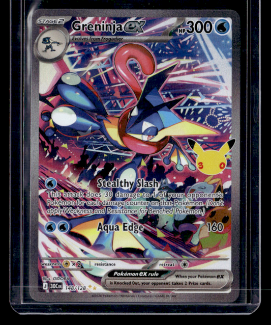 Greninja ex Holo Special Illustration Rare ME: 30th Celebration 148/128 NM