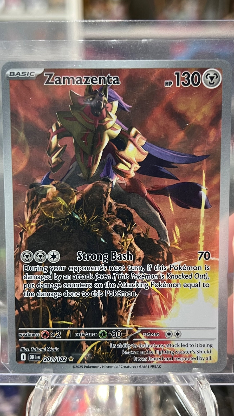 Zamazenta Holo Illustration Rare SV10: Destined Rivals 201/182 NM