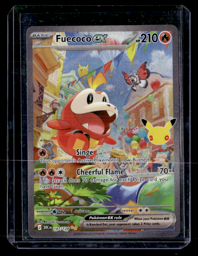 Fuecoco ex Holo Special Illustration Rare ME 30th Celebration 147/128 NM