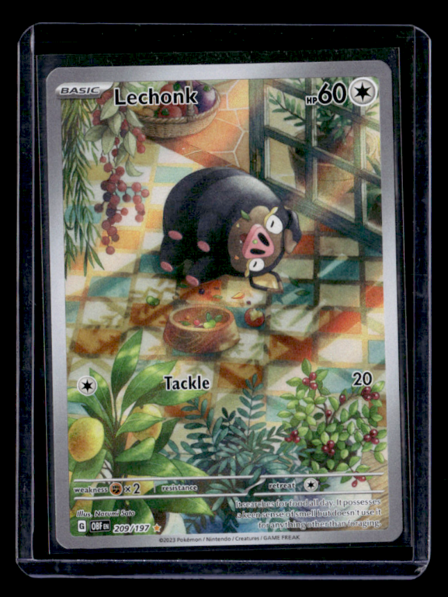 Lechonk Holo Illustration Rare SV03: Obsidian Flames 209/197 NM