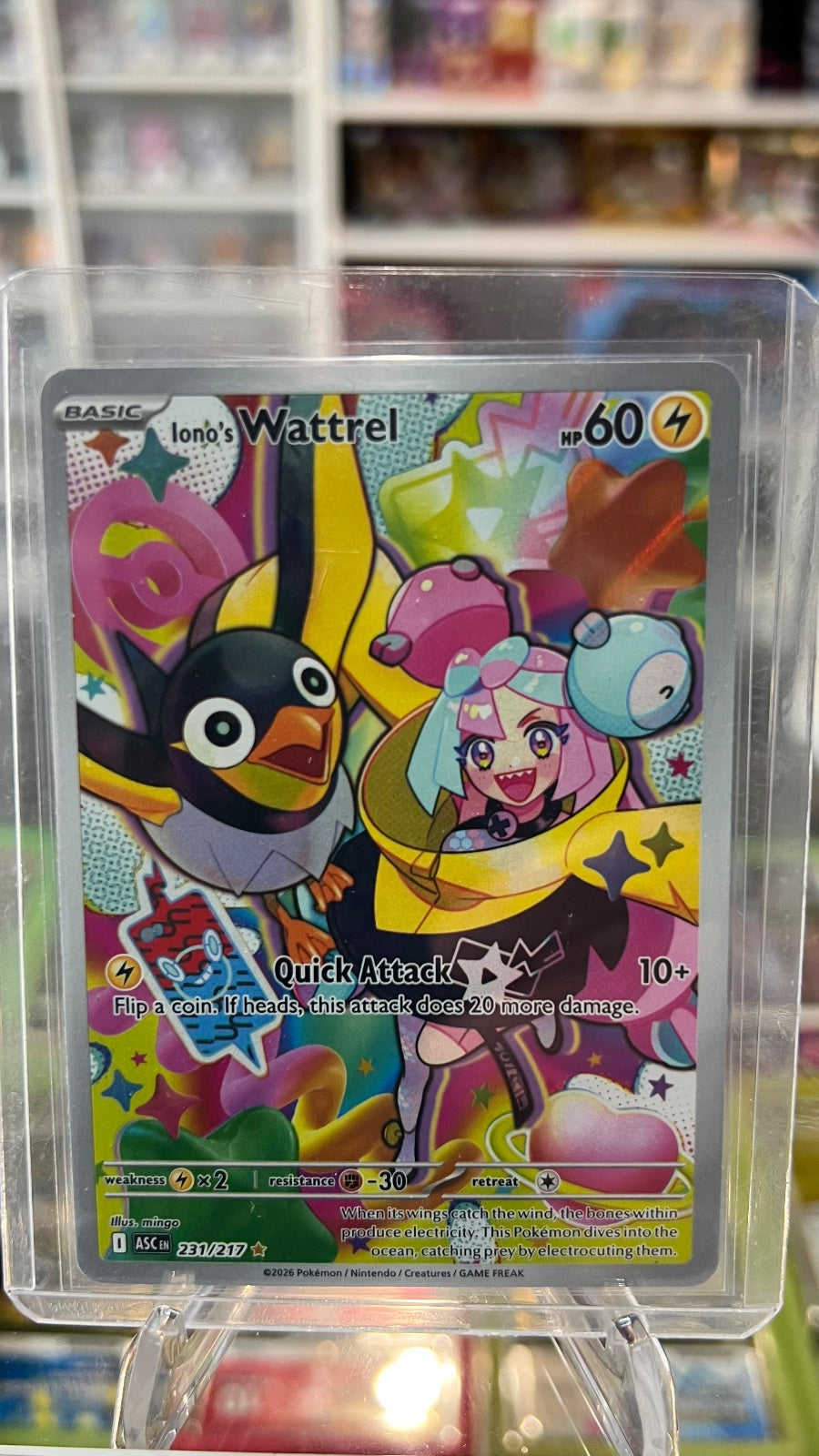 Iono's Wattrel Holo Illustration Rare ME: Ascended Heroes 231/217 NM