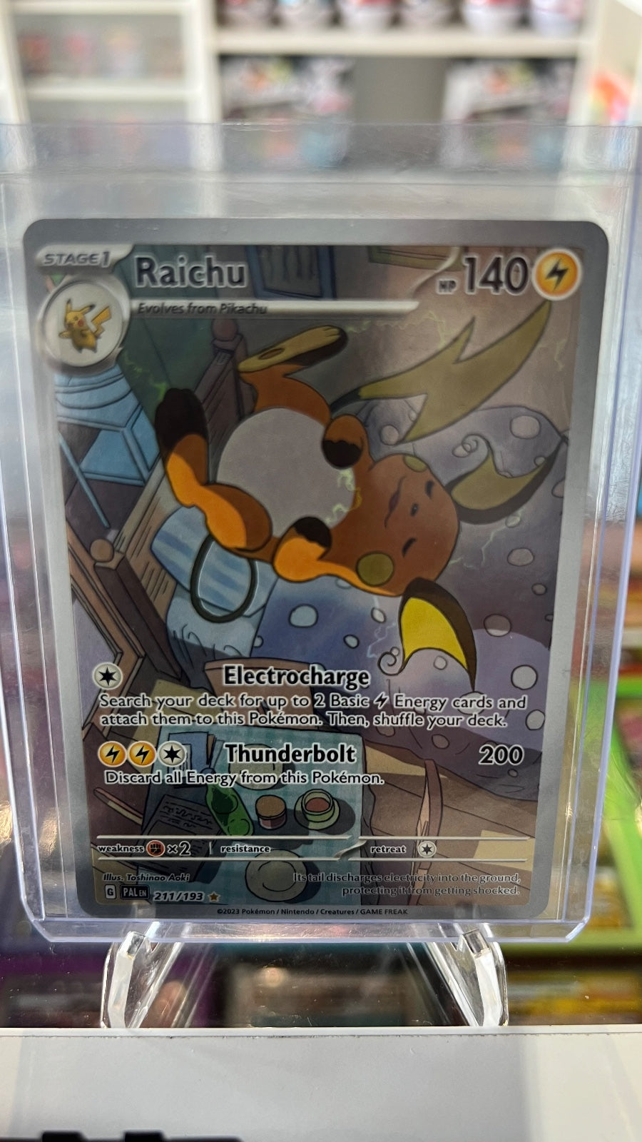 Raichu - Holo Illustration Rare SV02: Paldea Evolved 211/193 NM