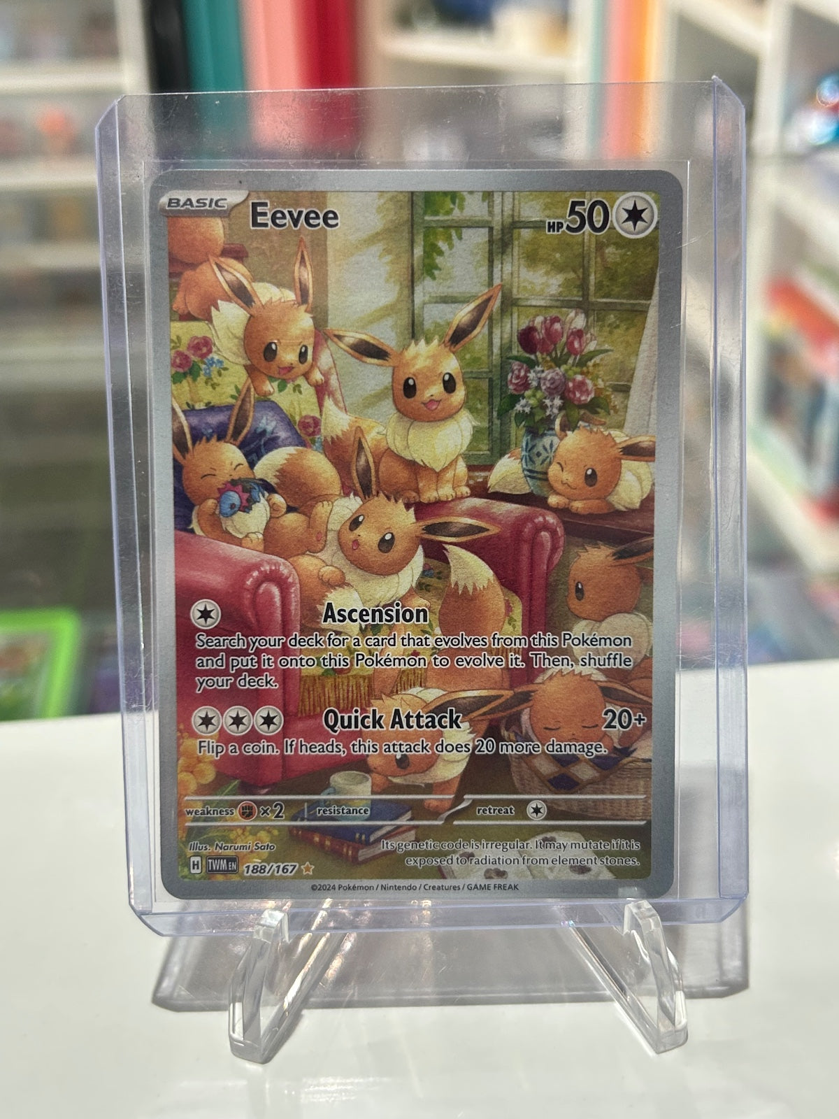 Eevee - Holo Illustration Rare SV06: Twilight Masquerade 188/167 NM