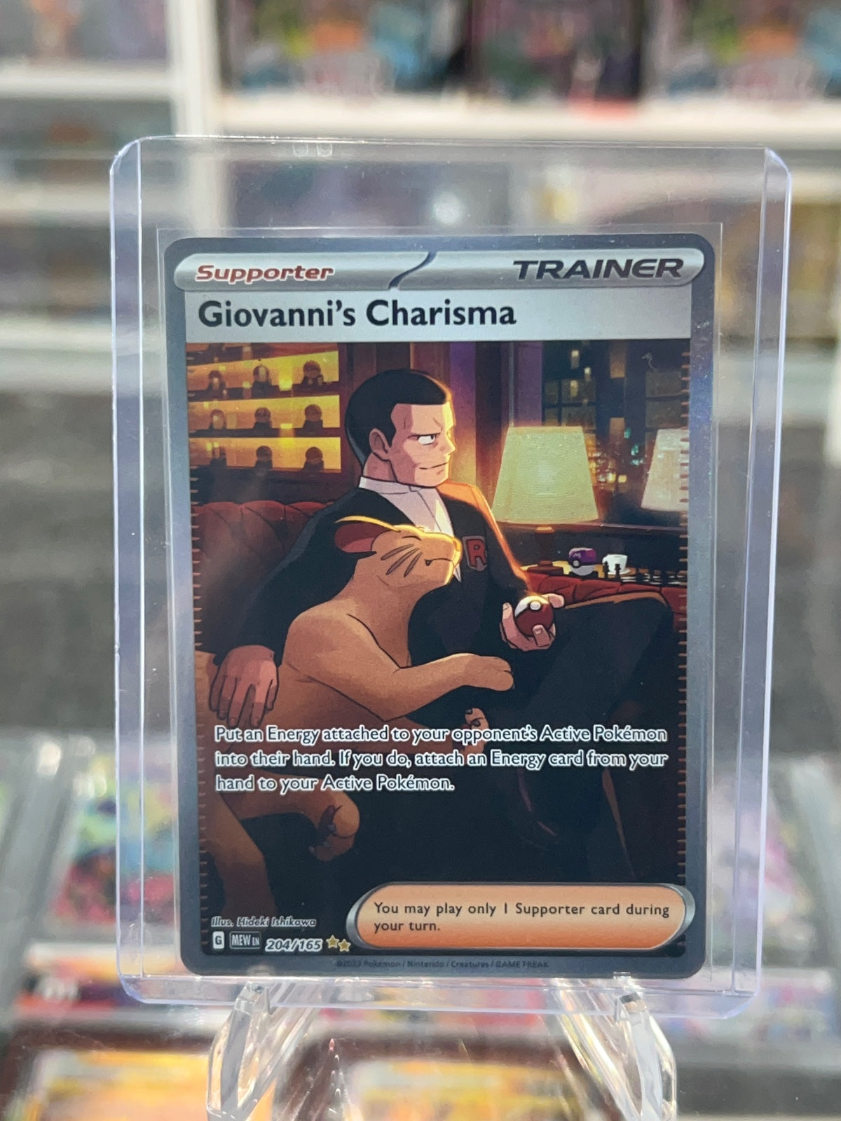 Giovanni's Charisma Special Illustration Rare SV Scarlet & Violet 151 204/165 NM