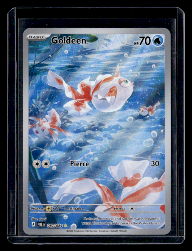 Goldeen Holo Illustration Rare ME05: Pitch Black 087/084 NM