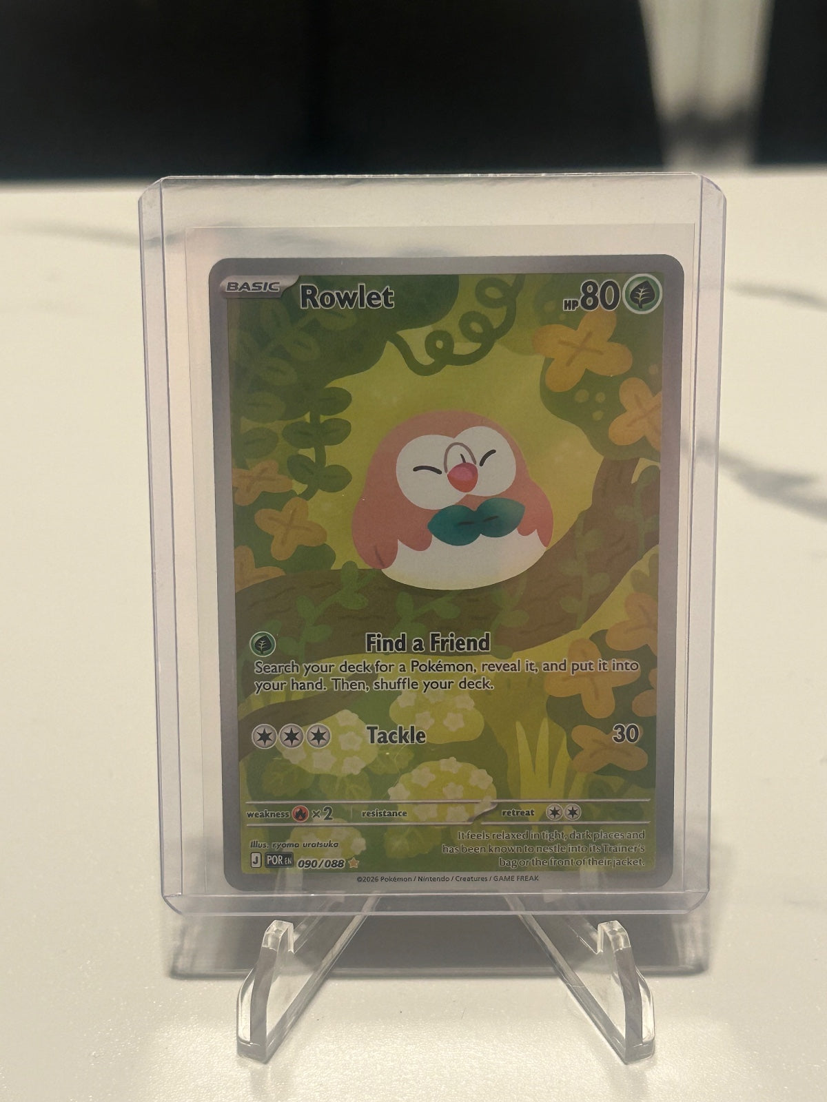 Rowlet - Holo Illustration Rare ME03: Perfect Order 090/088 NM