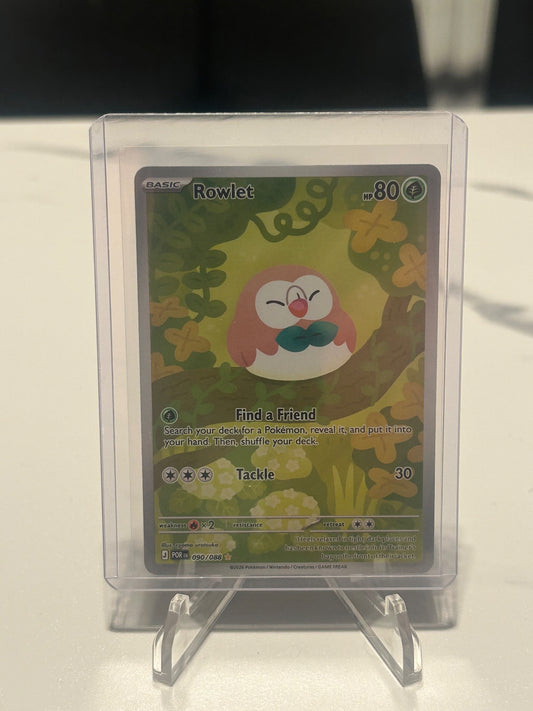 Rowlet - Holo Illustration Rare ME03: Perfect Order 090/088 NM