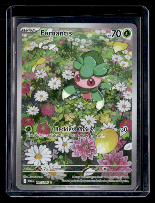 Fomantis Holo Illustration Rare ME05: Pitch Black 085/084 NM
