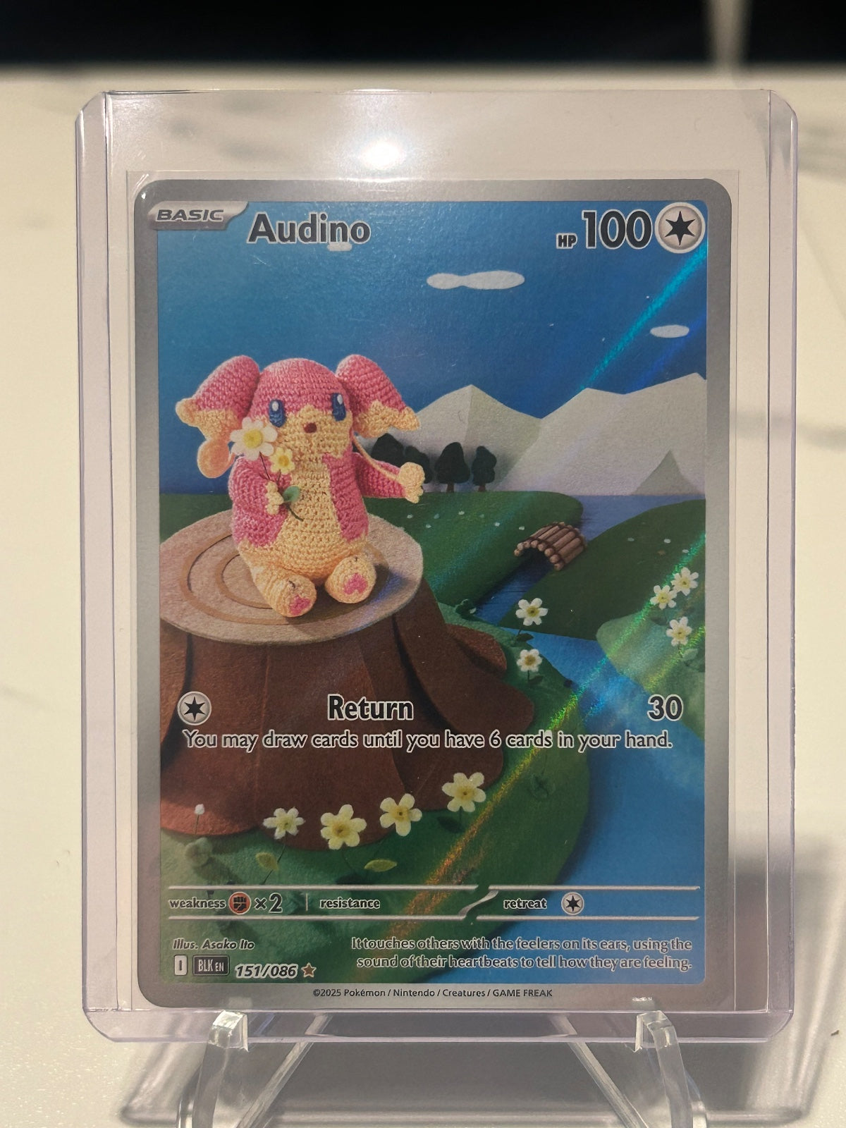 Audino Holo Illustration Rare SV: Black Bolt 151/086 NM
